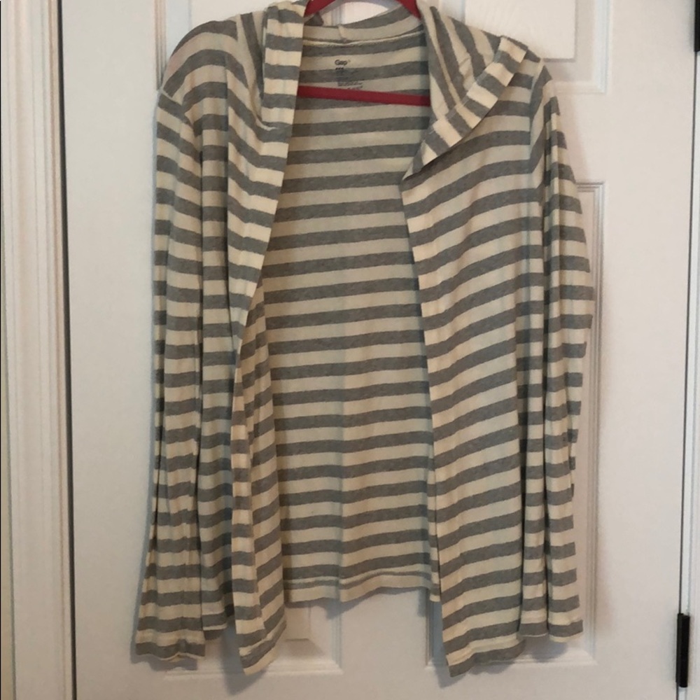 Gap Striped Hooded Cardigan